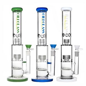 Double Matrix Perc Bong - Honeycomb Water Pipe Bongs Glass Pipes Oil Rigs