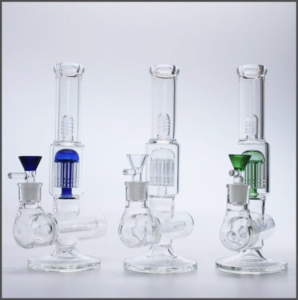 9 Arms Percolator and Inline Diffused Water Bong Oil Rig